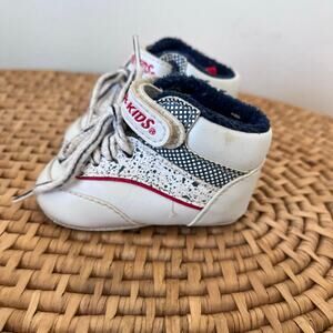 Vintage 80's/90's Dyna Kids Baby Soft Sole Crib Hi Top Sneakers Shoes Size 1